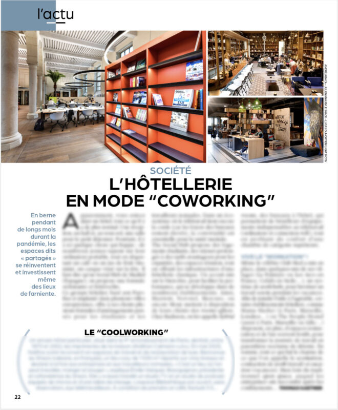 Parution de Lucas Dumortier / Light Motiv pour l'article Société "L'hôtellerie en mode coworking" dans le magazine Télé 7 Jours en mai 2025