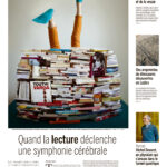 Parution de Marie-Clémence David / Light Motiv (extrait d'une image de sa série Fantaisie impromptue) pour un article consacré aux bienfaits de la lecture sur le cerveau, et son recul dans la population française dans Le Monde n°25134 le 22 octobre 2025.