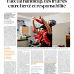 Photographie / Parution d'Anouk Desury / Light Motiv dans La Croix (24 septembre 2026) sur une étude de l’Unapei (Union nationale des associations de parents, de personnes handicapées mentales et de leurs amis) qui se penche sur les frères et sœurs de personnes en situation de handicap.